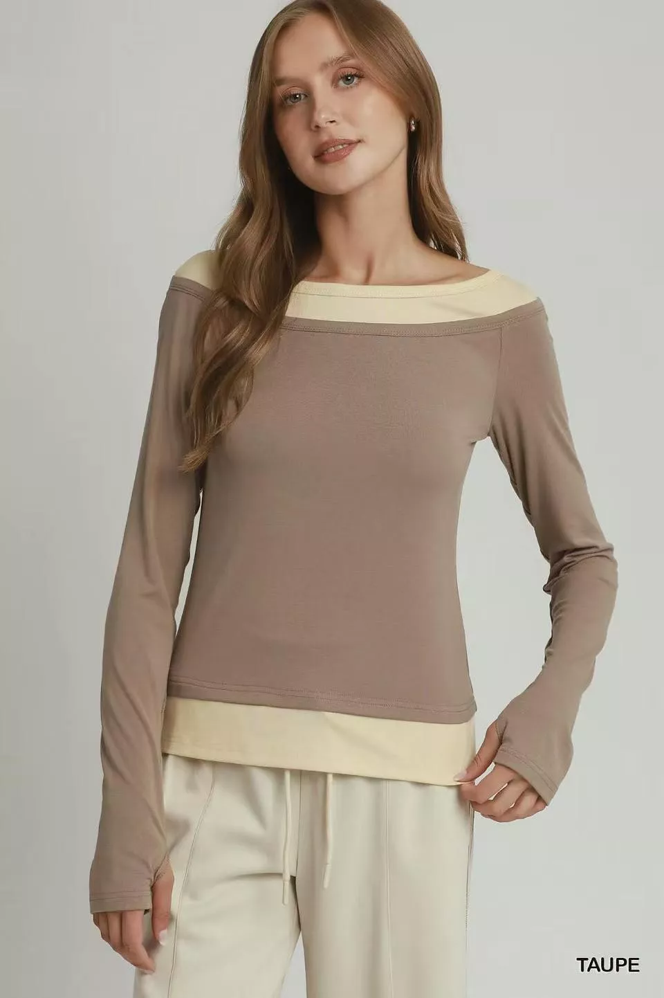 Layered Twofer Long Sleeve Top