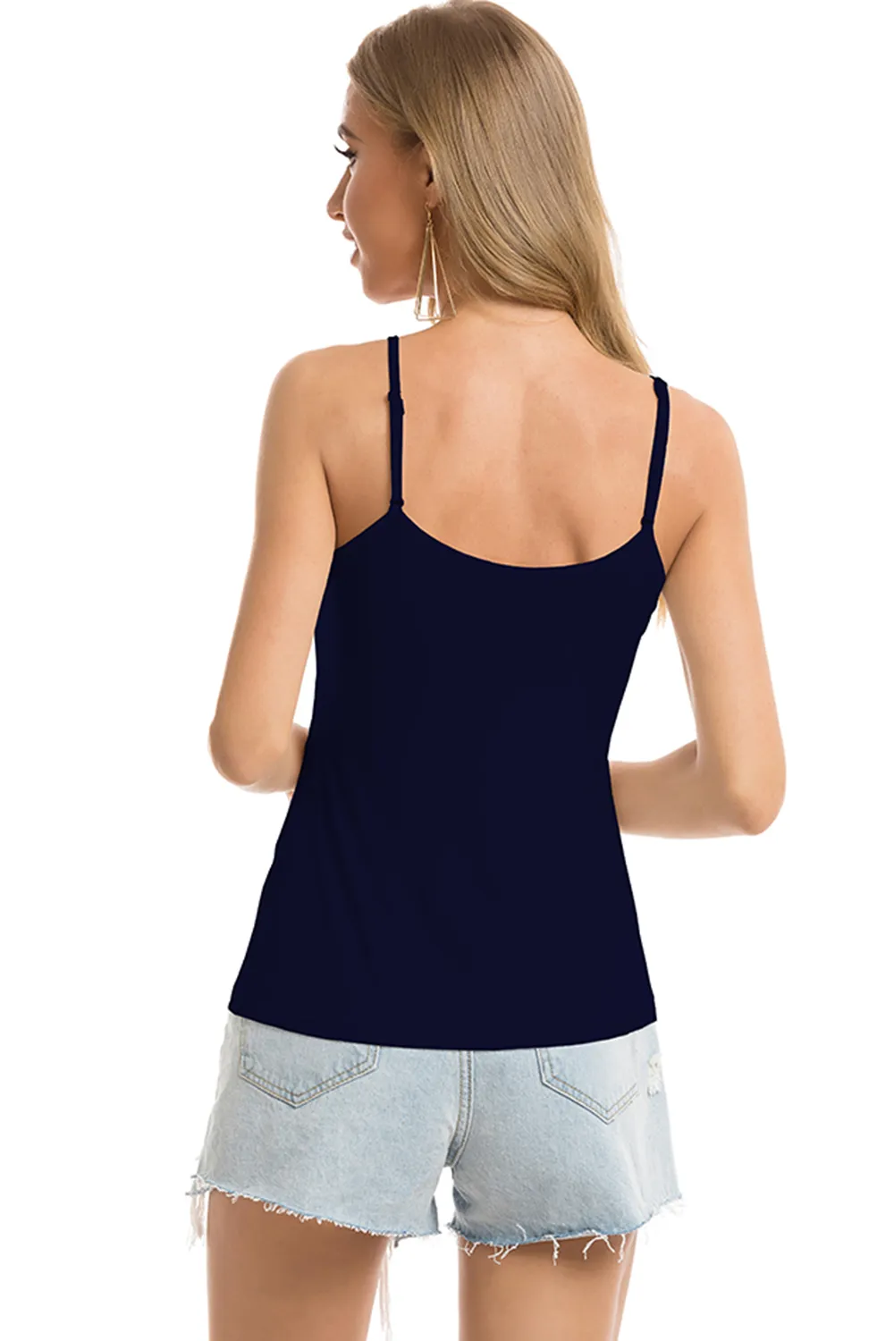 Scoop Neck Spaghetti Strap Cami, image 8