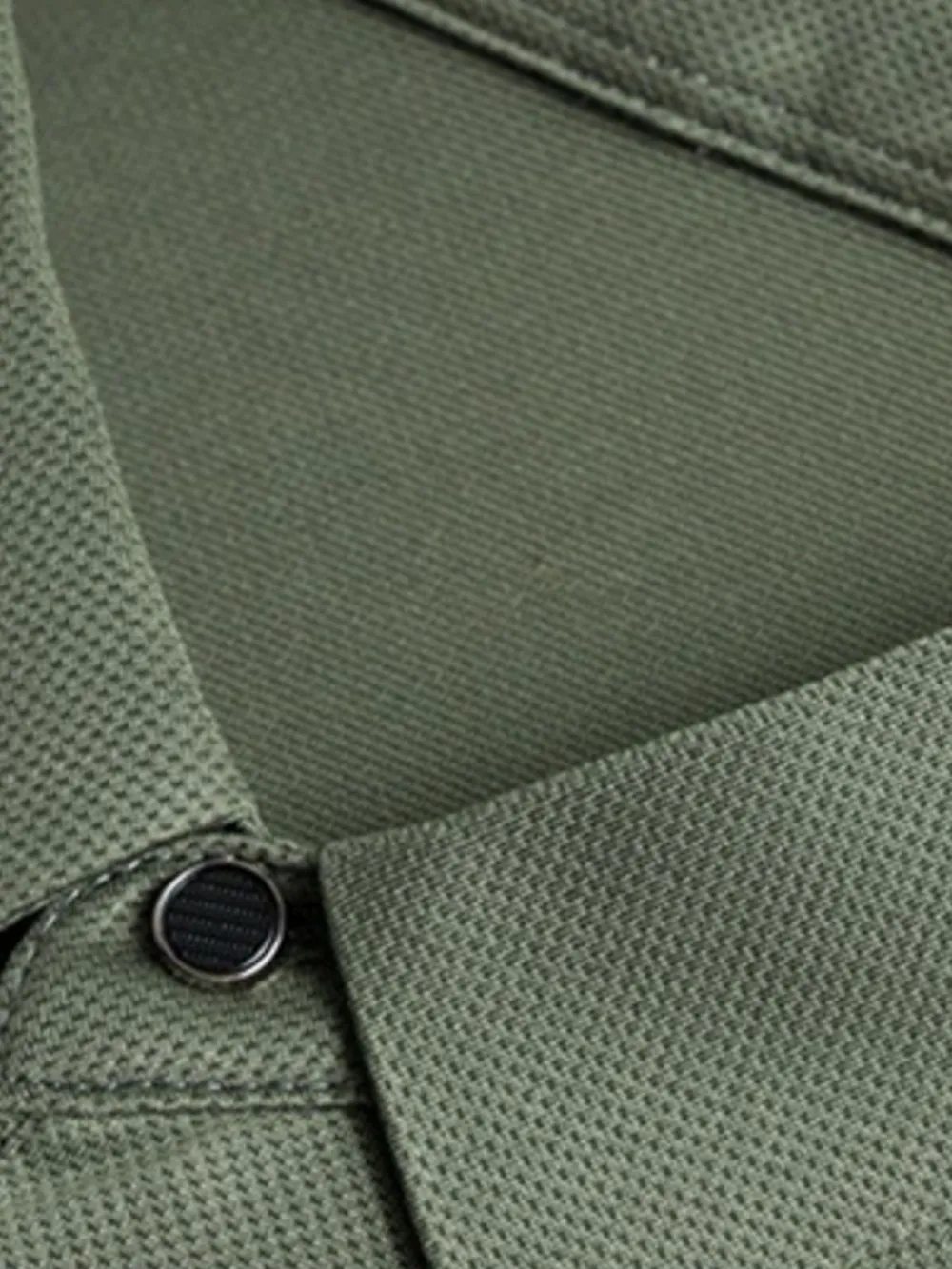 Men's Plus Size Button Detail Short Sleeve Polo, image 7