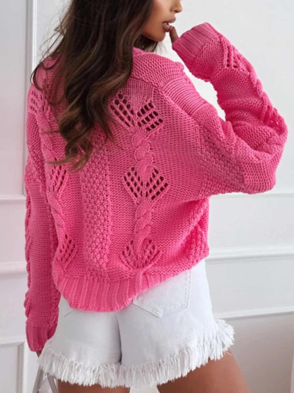 Button Up V-Neck Cardigan, image 13