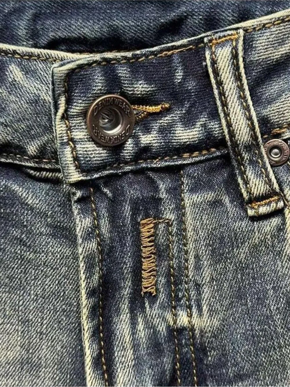 Men's Washed Denim Shorts, image 7