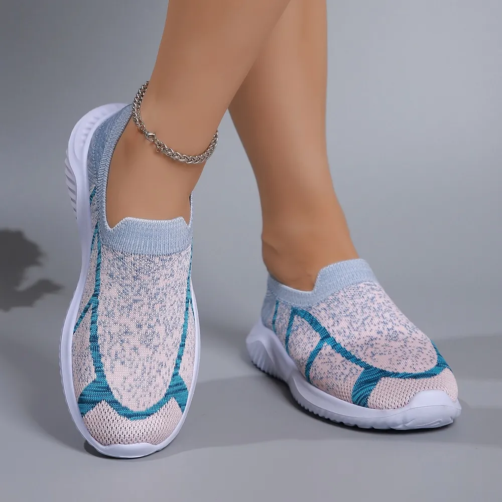 Breathable Mesh Round Toe Sneakers, image 3