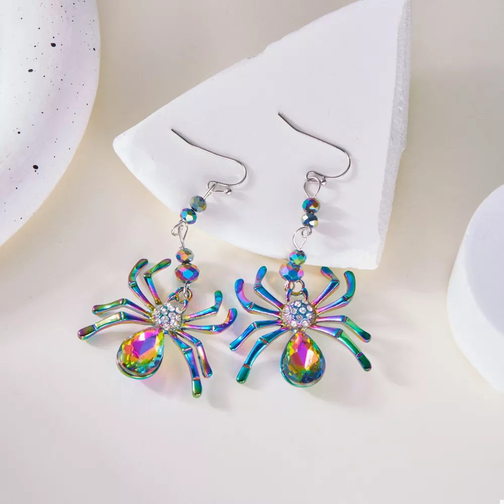 Colorful Spider Drop Earrings, image 5