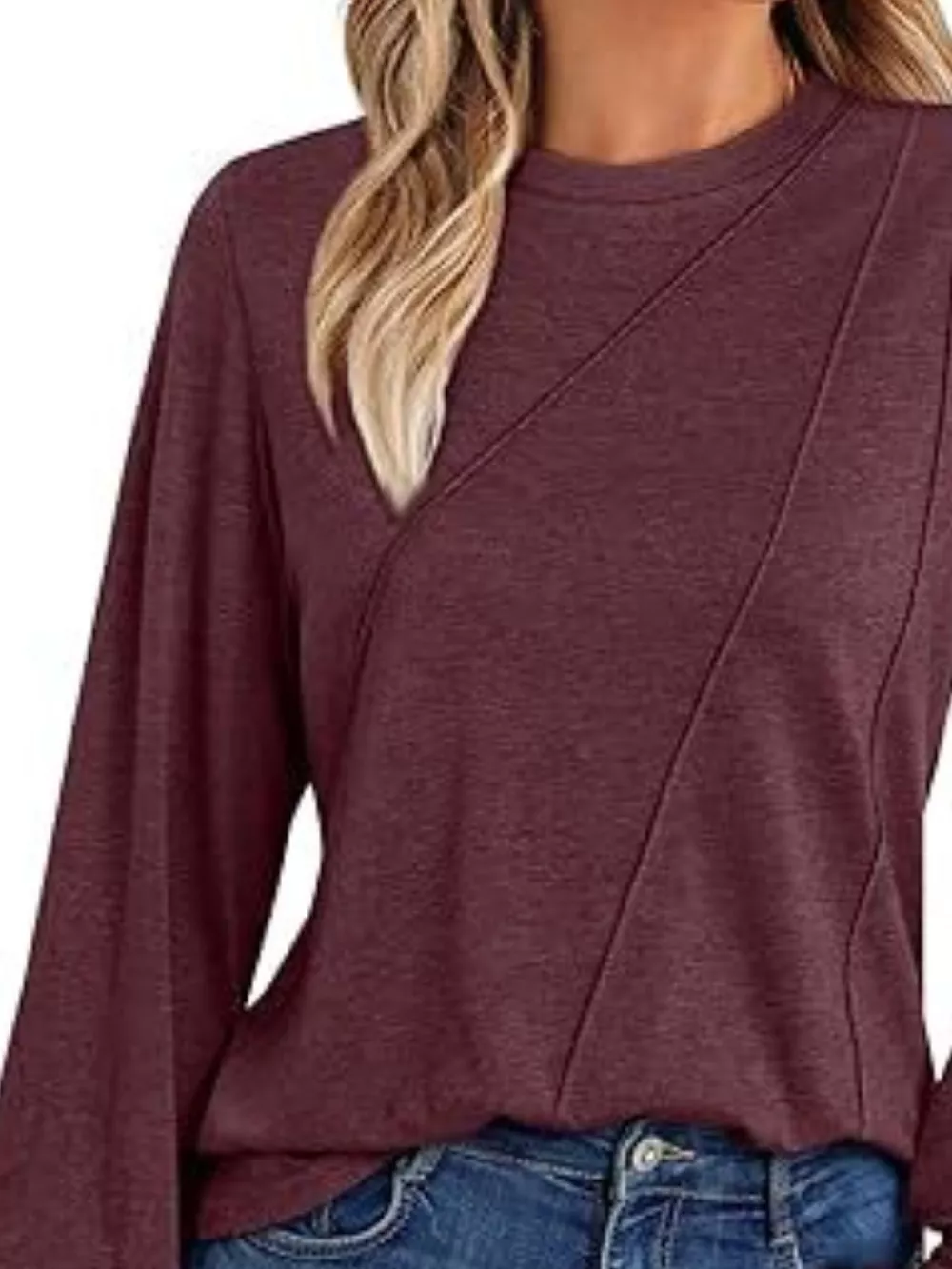 Round Neck Long Sleeve Top, image 9