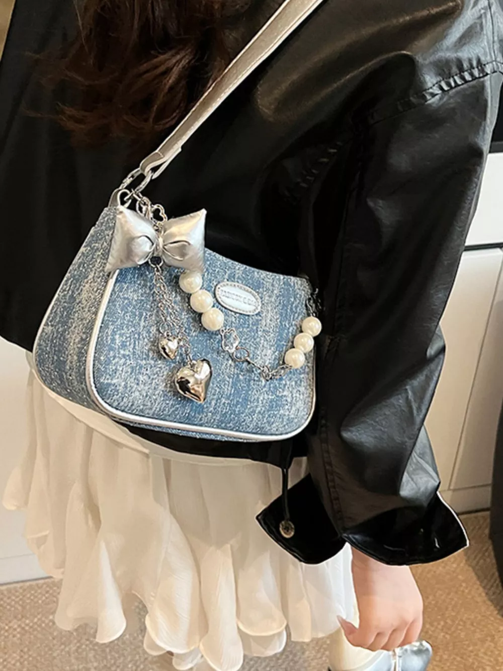 Pearl Chain Shoulder Bag, image 11
