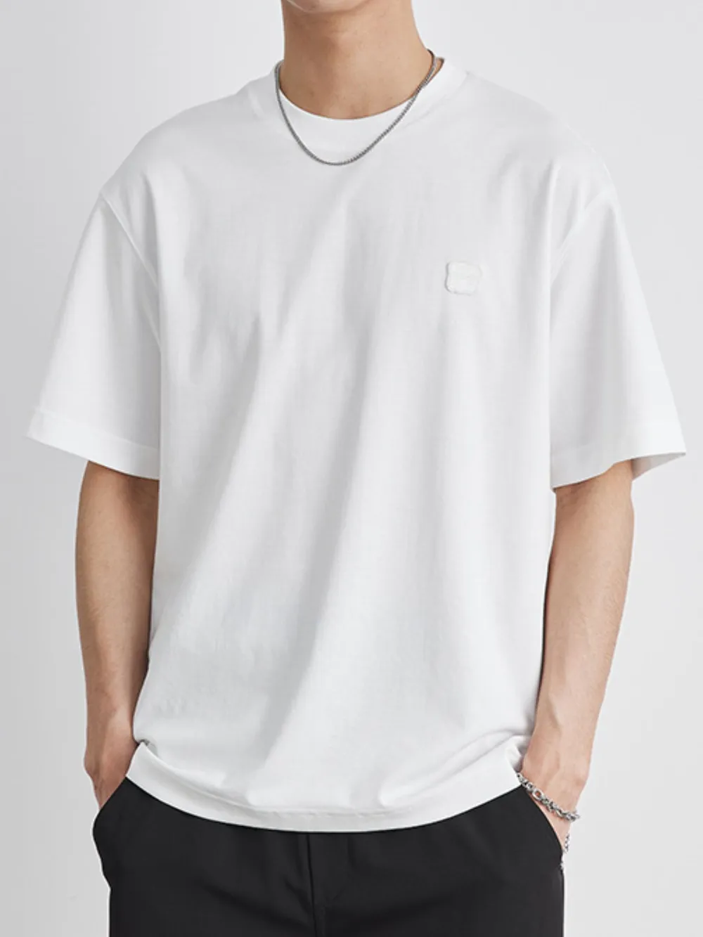 Men's Plus Size Round Neck Short Sleeve T-Shirt, image 4