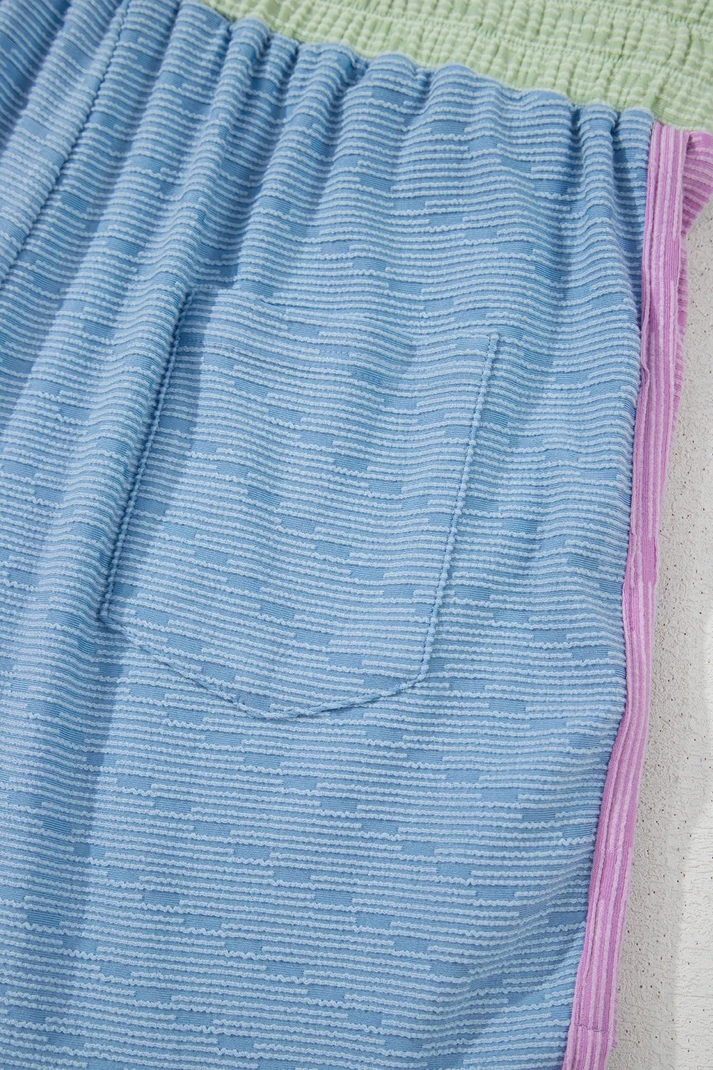 Contrast Round Neck Top and Shorts Set, image 15