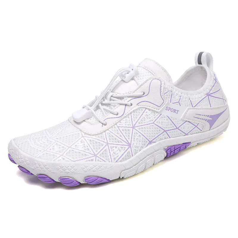 Elastic Lock Laces Mesh Contrast Breathable Athletic, image 4