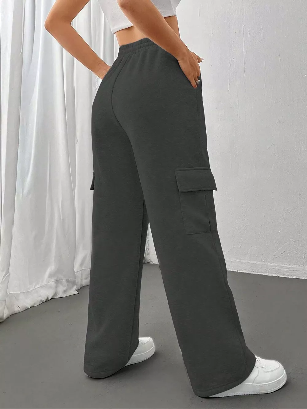 Relaxed Fit Pants with Drawstring Waist, image 20