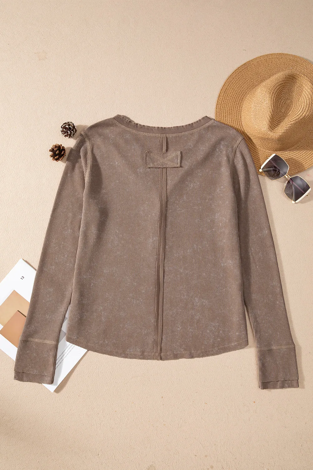 Notched Long Sleeve Top, image 7