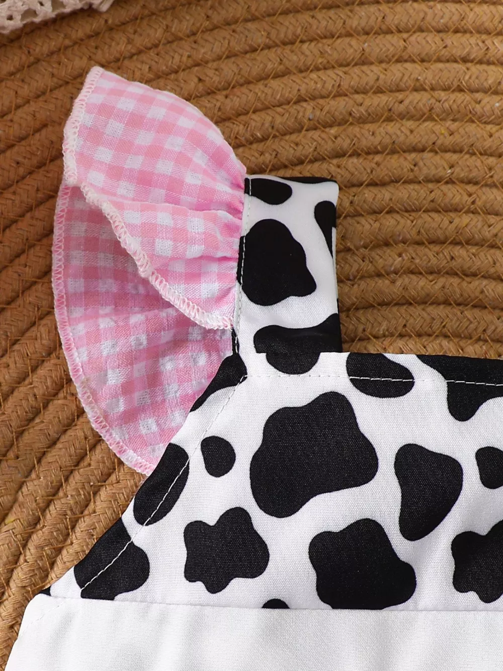 Children's Mama's Girl Cow Print Ruffle One-Piece, image 2