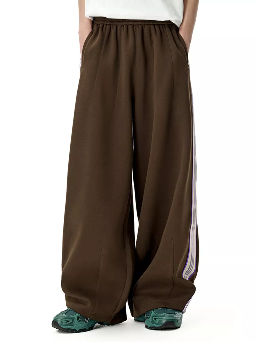 Men's Side Striped Wide Leg Pants, image 3