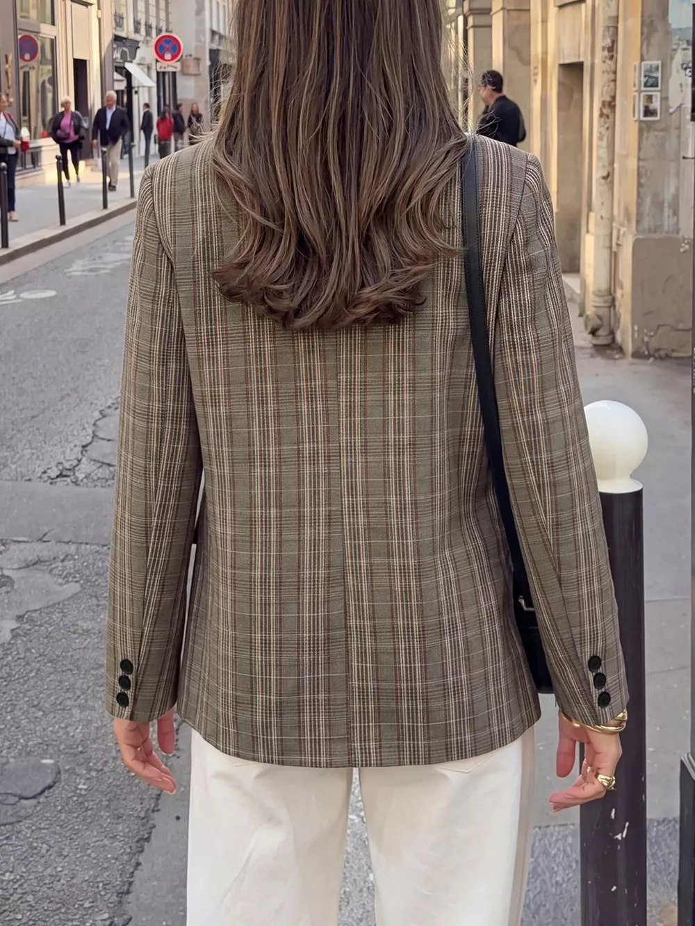 Plaid Single-Button Blazer, image 6