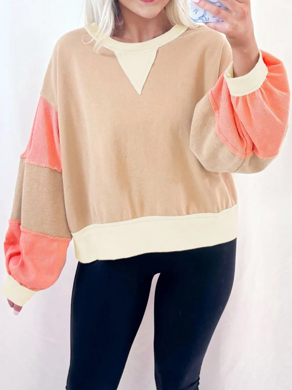 Color Block Long Sleeve Sweatshirt, image 4