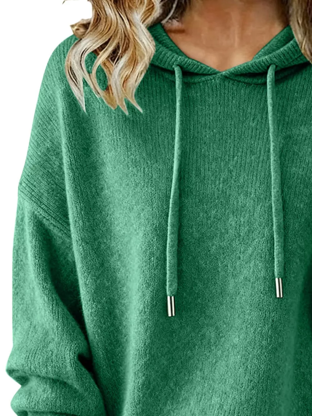 Drawstring Long Sleeve Hooded Sweater, image 28