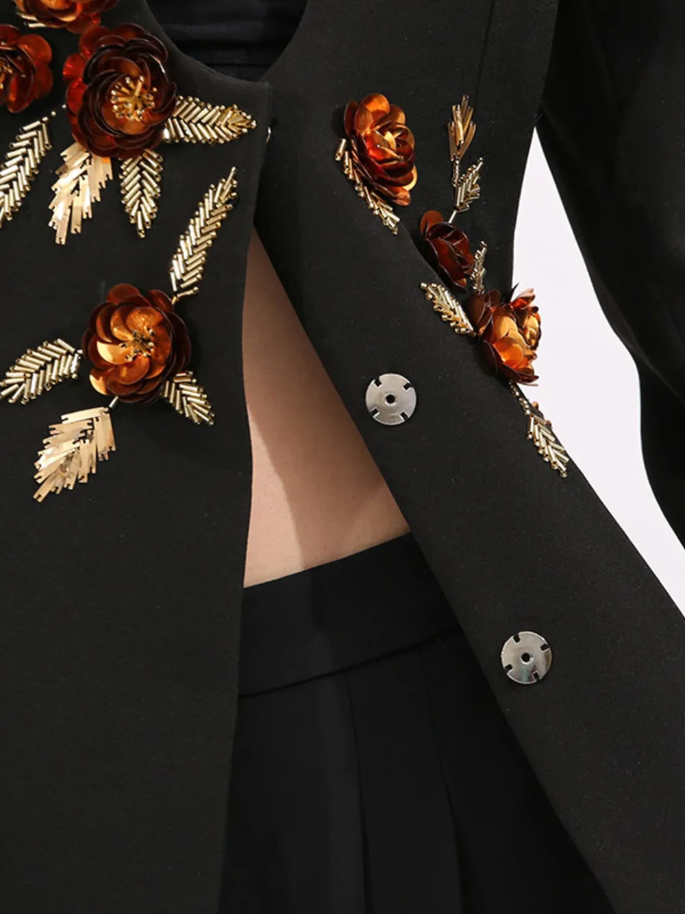 Embroidered Long Sleeve Blazer, image 8