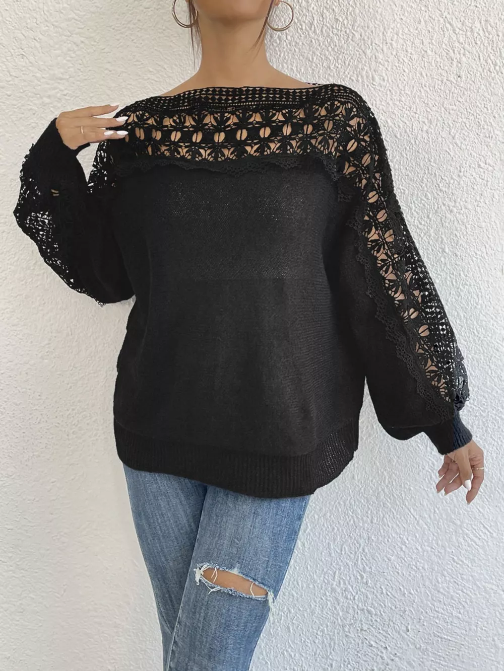 Crochet Long Sleeve Sweater, image 4