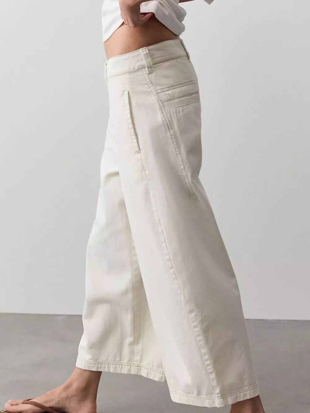Christmas Outfit Wide-Leg Cropped Jeans, image 11