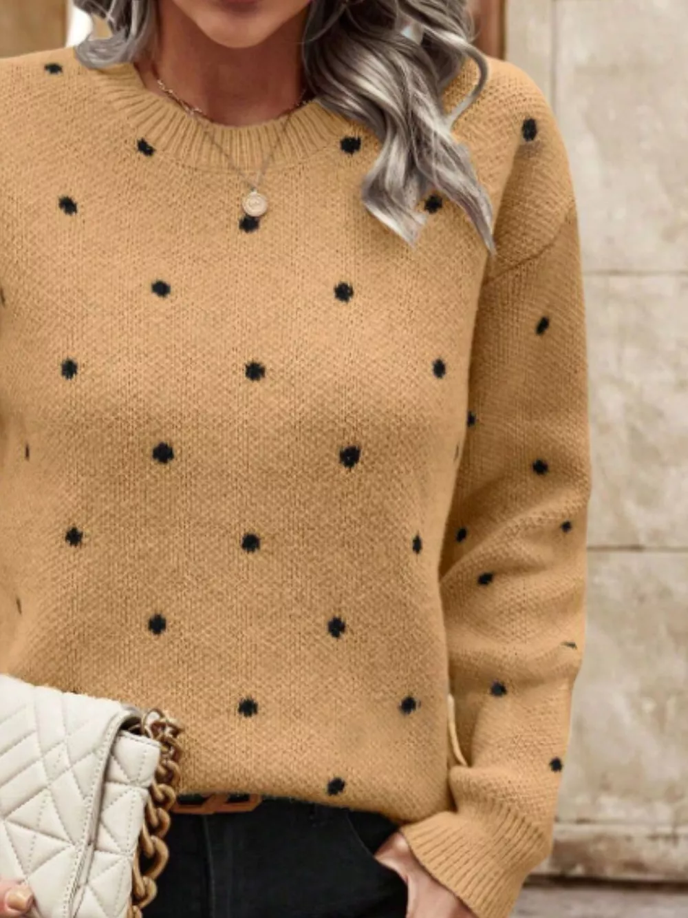 Polka Dot Long Sleeve Sweater, image 18