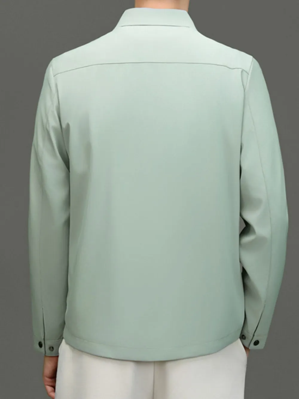 Men's Plus Size Button Up Long Sleeve Jacket, image 6