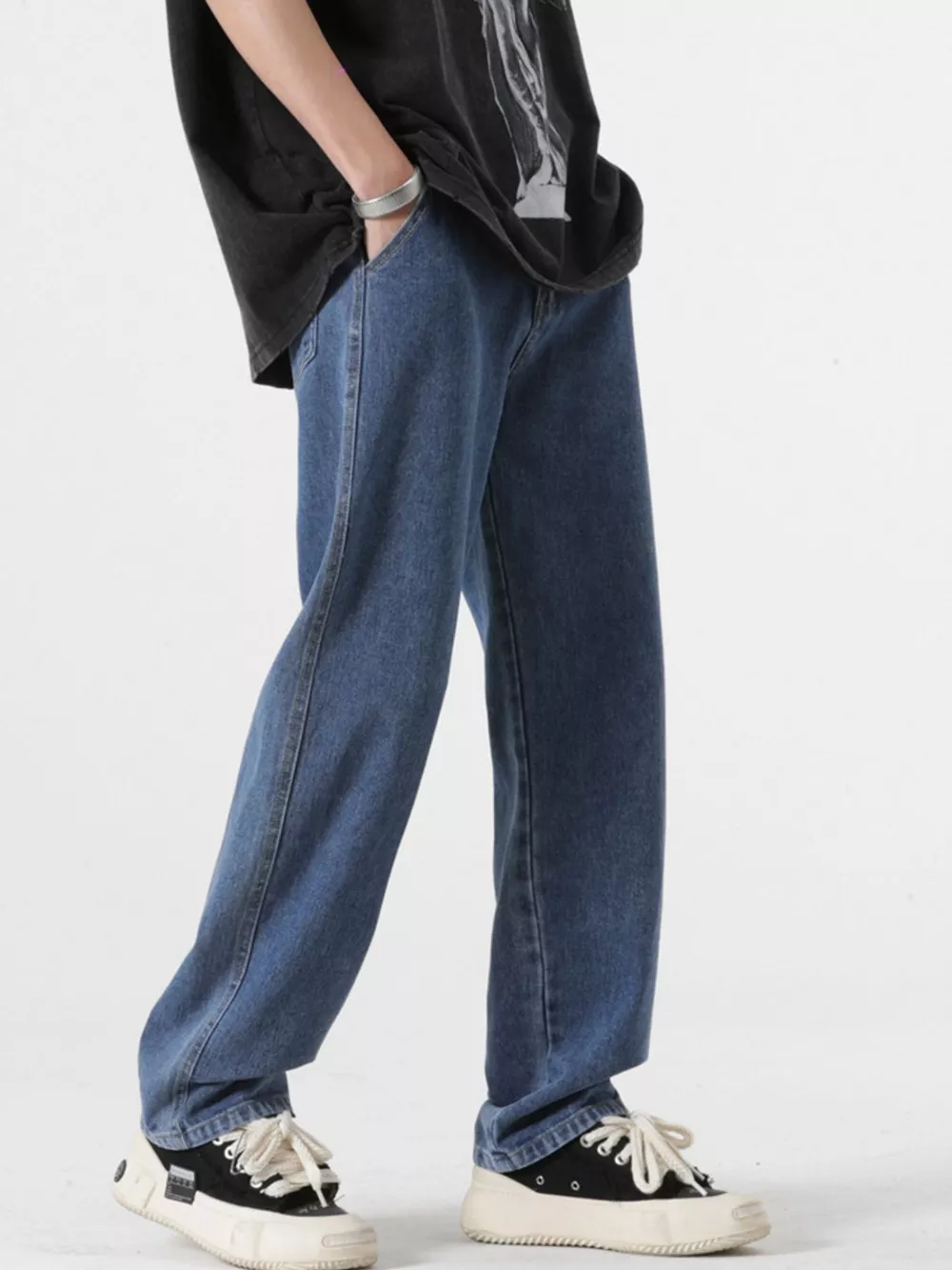 Men's Full Size Pocketed Relaxed Fit Jeans Plus Size, image 4