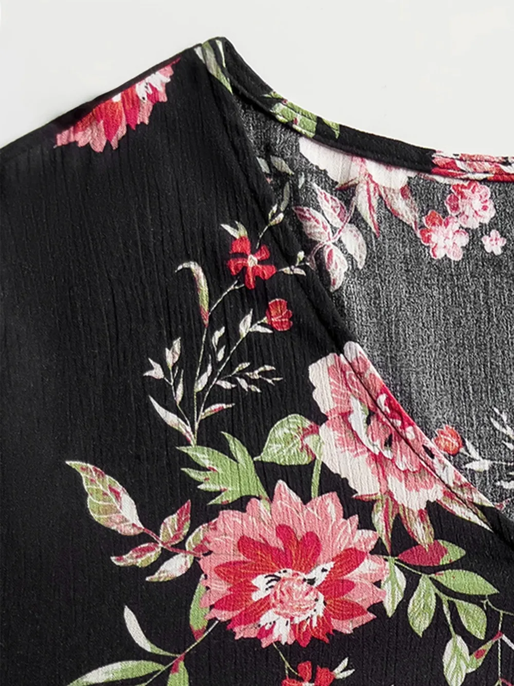 Plus Size Floral Flare Sleeve Dress, image 7