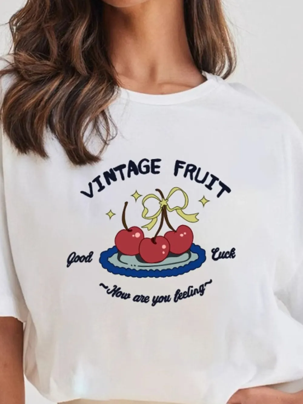 Plus Size Fruit Graphic Round Neck T-Shirt, image 5