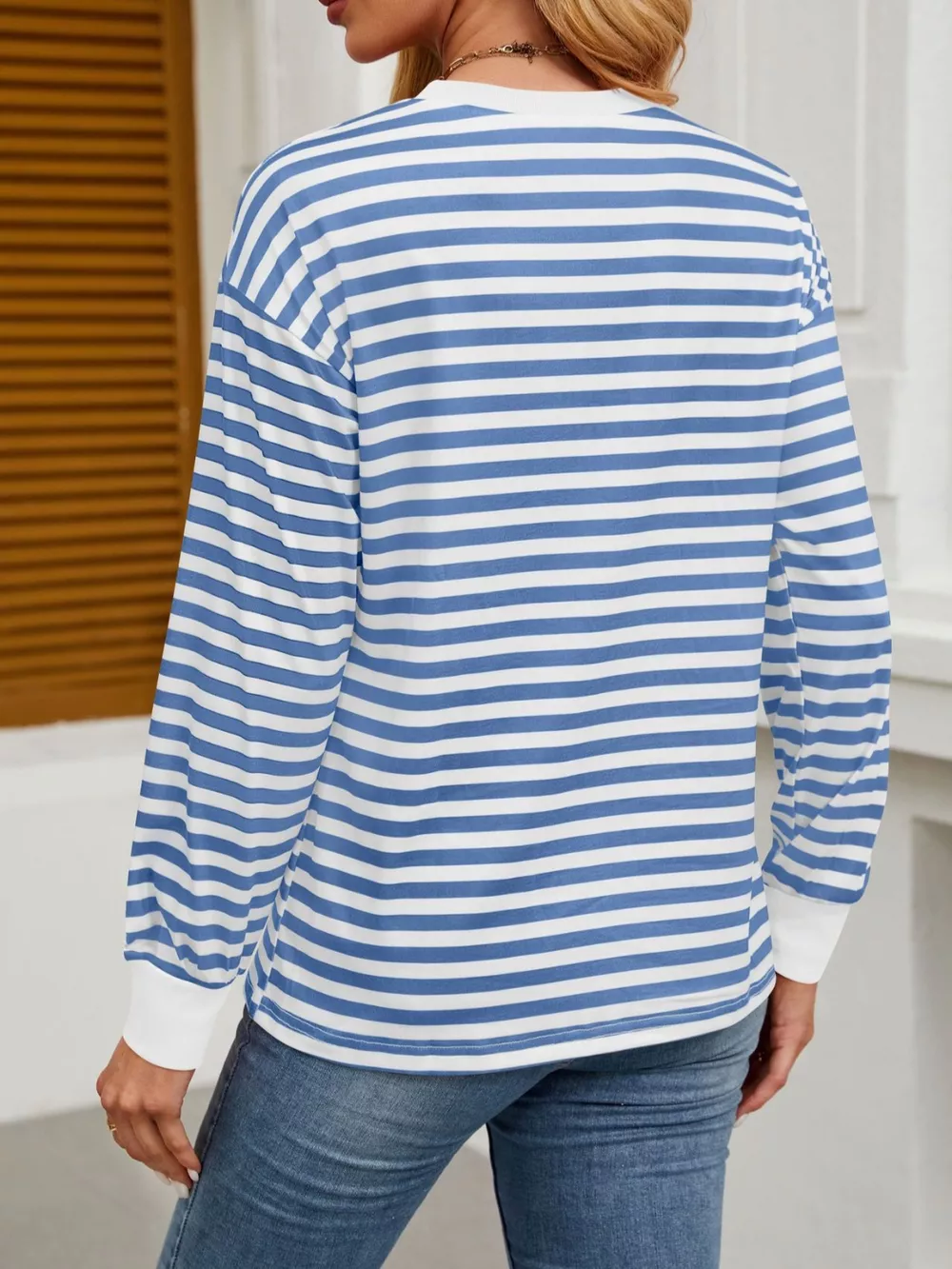 Striped Long Sleeve Casual T-Shirt, image 34