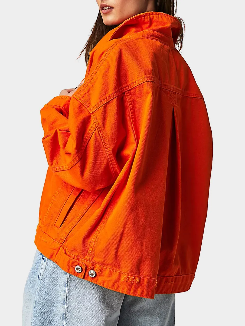 Button Up Long Sleeve Denim Jacket, image 3