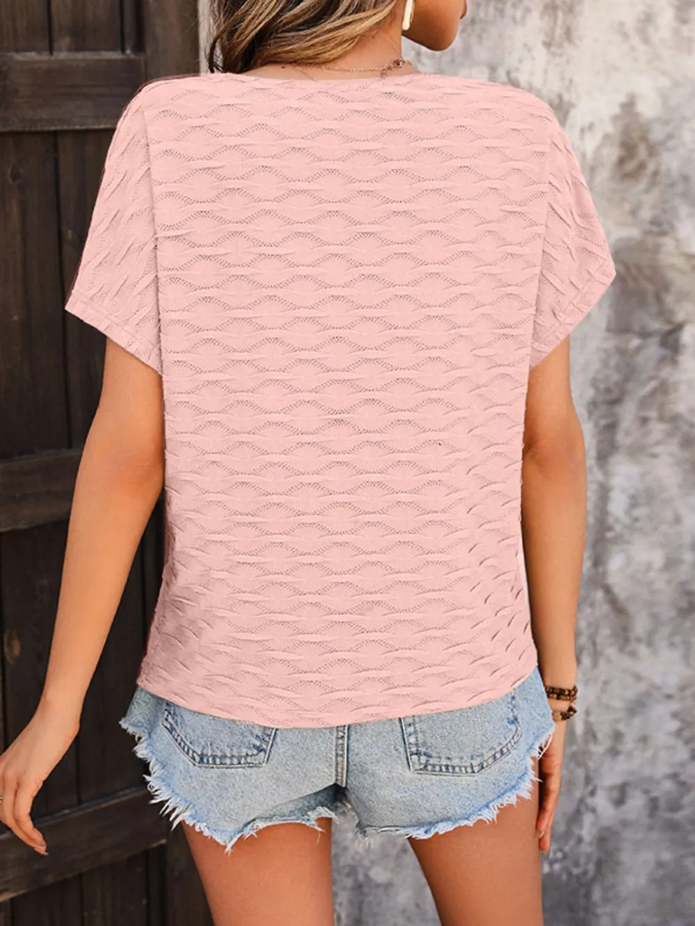 Round Neck Short Sleeve Blouse, image 14