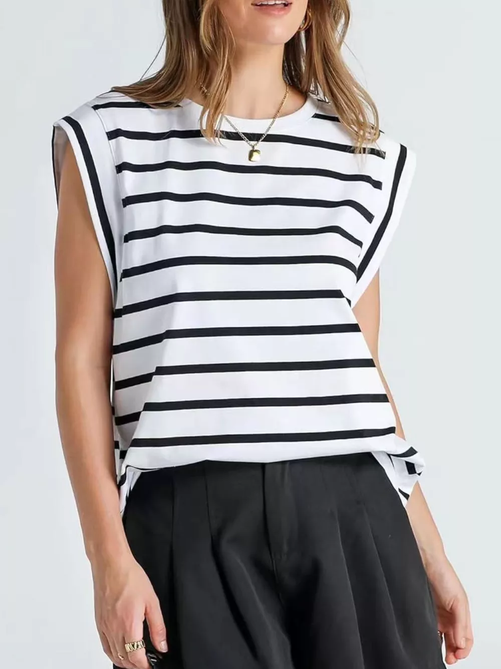 Striped Round Neck Tank, image 23
