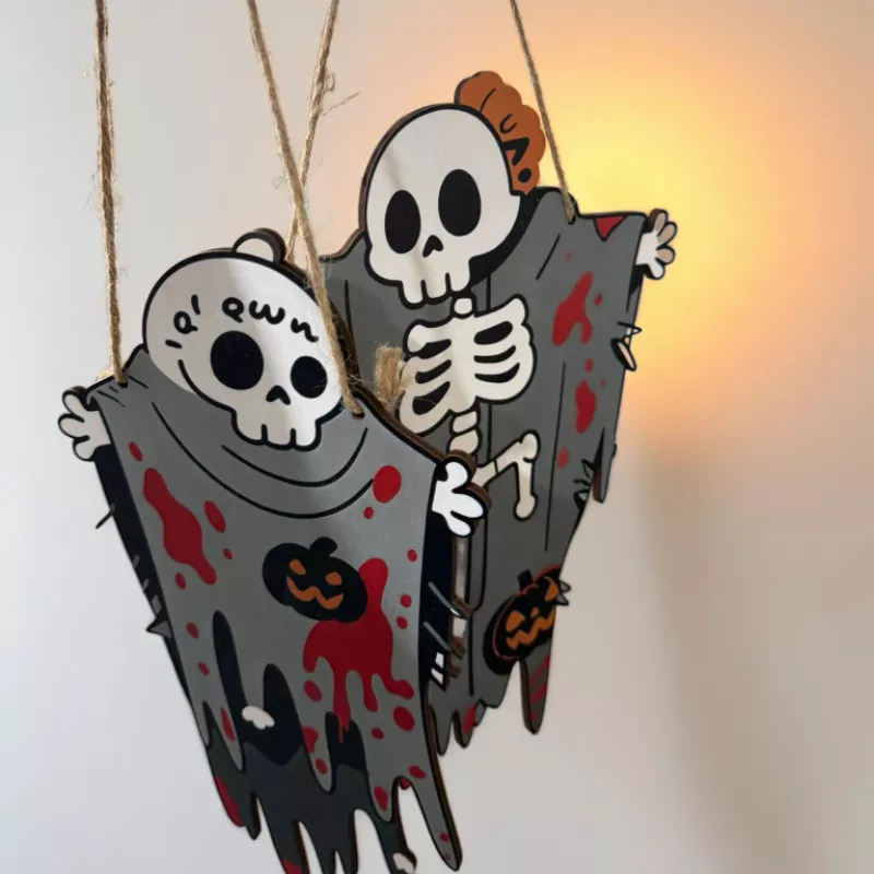 Spooky Hanging Skeleton Decorative Ornament, image 4