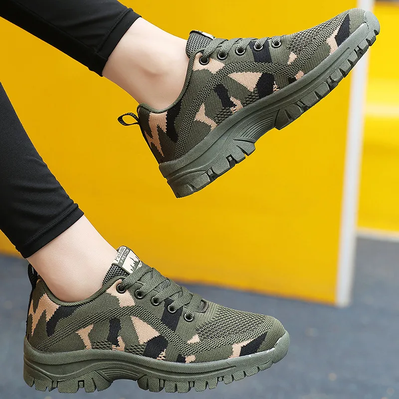 Camouflage Lace Up Mesh Breathable Athletic, image 4