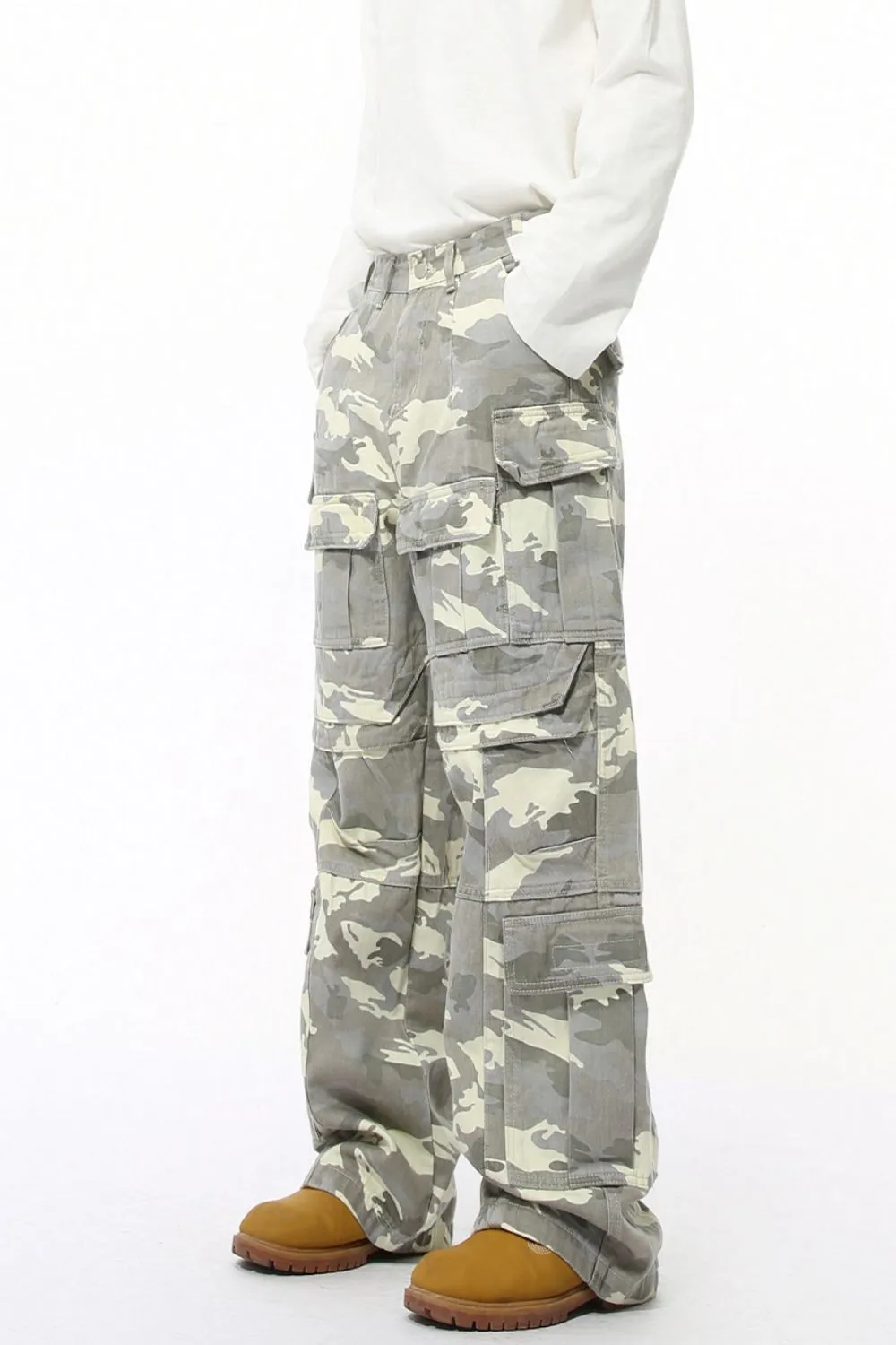 Men's Camouflage Straight Cargo Jeans, image 4