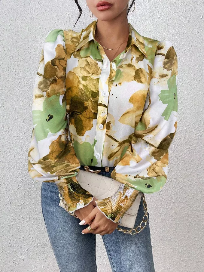 Floral Print Long Sleeve Shirt, image 20