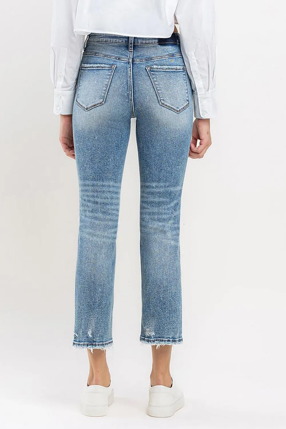 Full Size High Rise Slim Straight Jeans, image 2