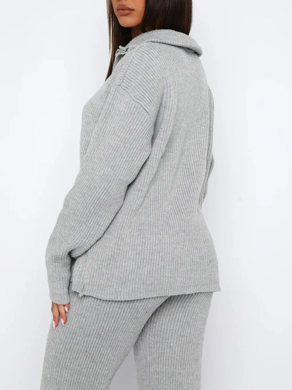 Quarter Zip Long Sleeve Top and Pants Set, image 2
