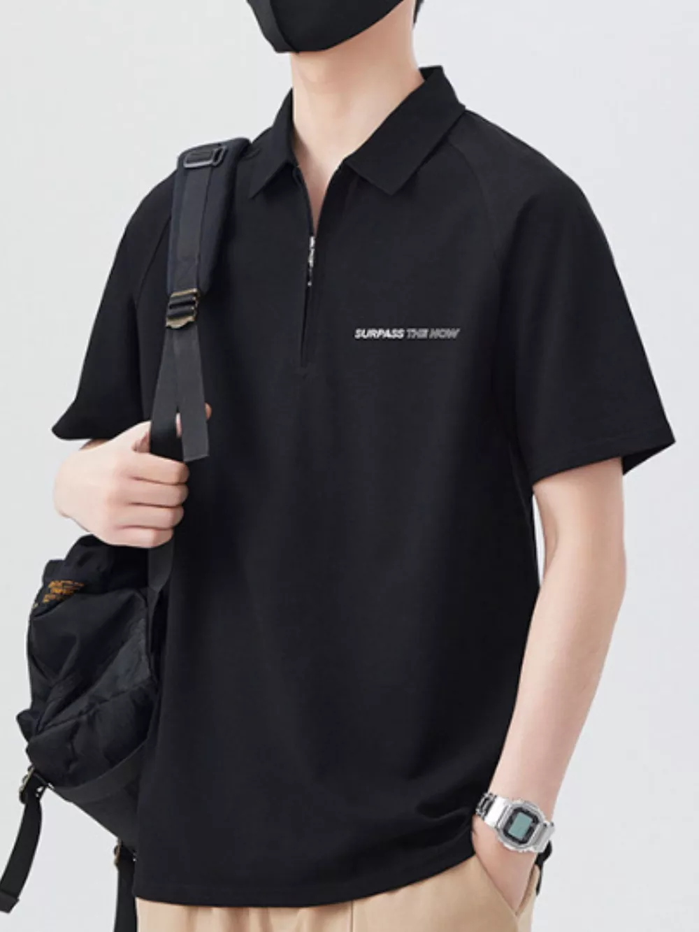 Men's Plus Size Collared Neck Short Sleeve Polo, image 7