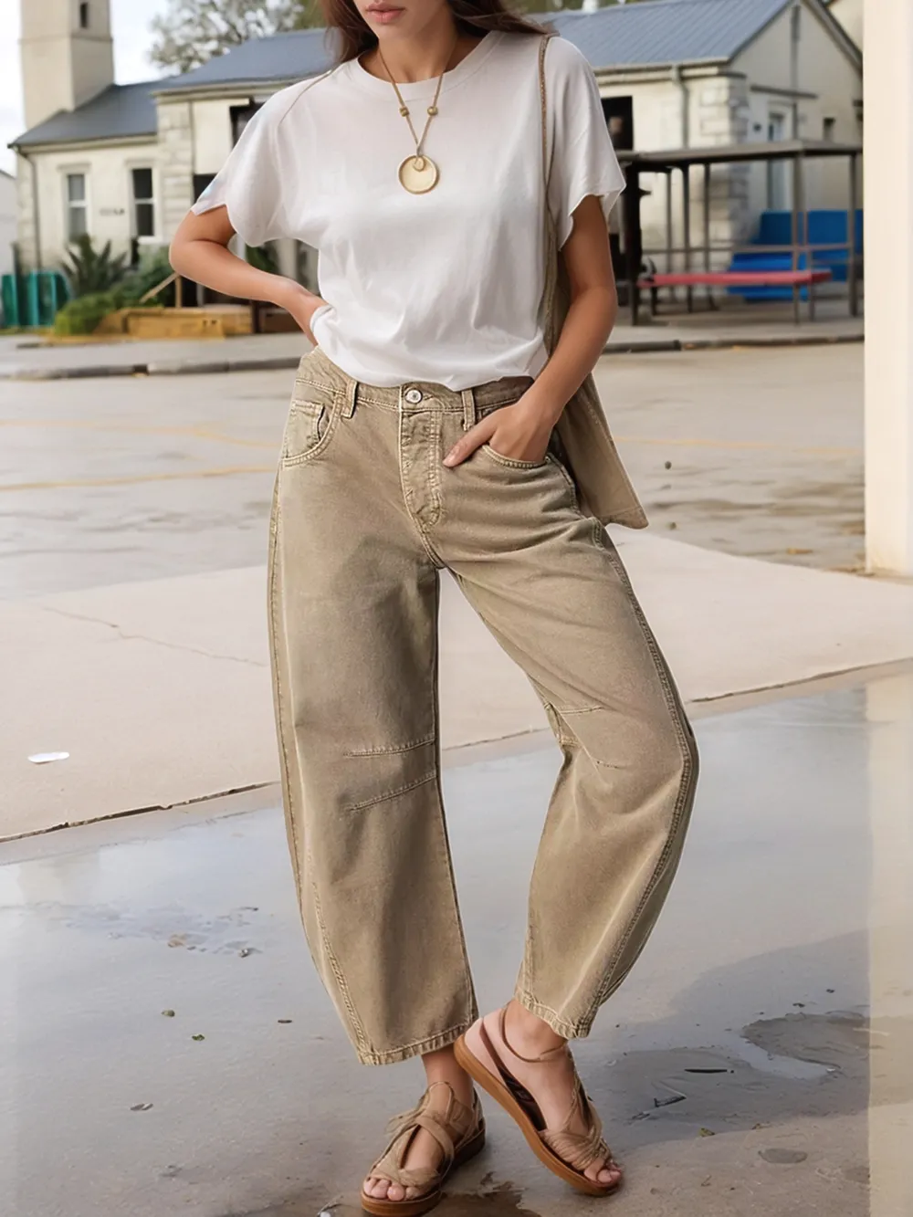 Wide Leg Relaxed Fit Jeans, image 2