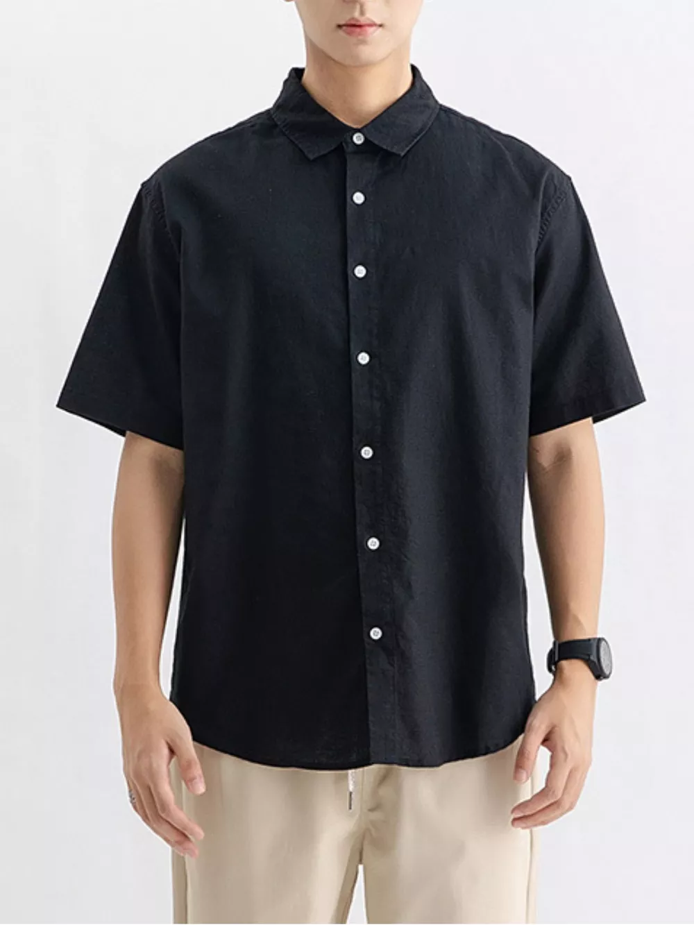 Men's Plus Size Casual Button Up Shirt, image 8