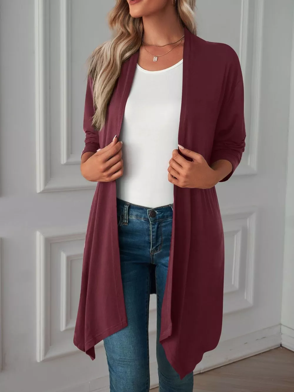 Lightweight Open Front Cardigan, image 13