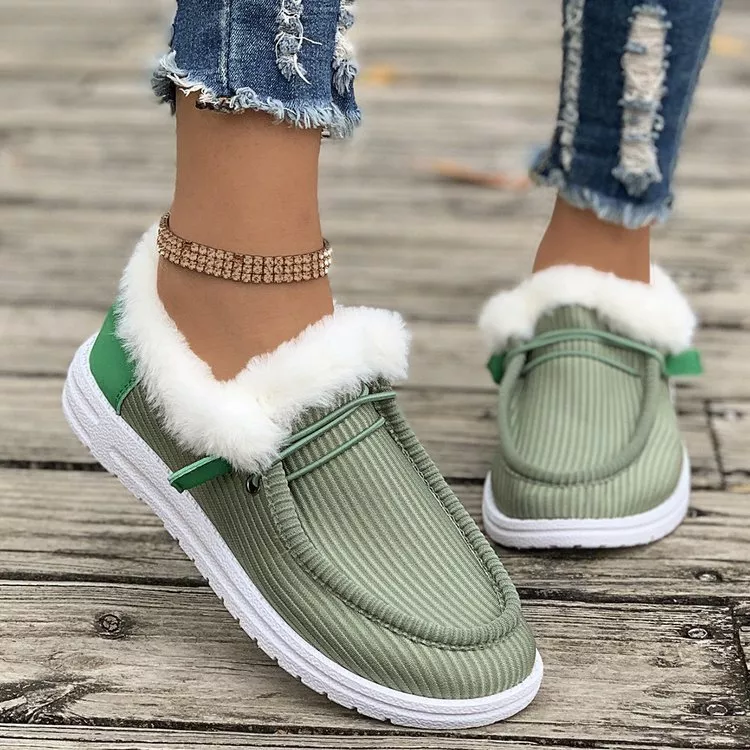Cozy Plush-Lined Flats Slip-Ons, image 23