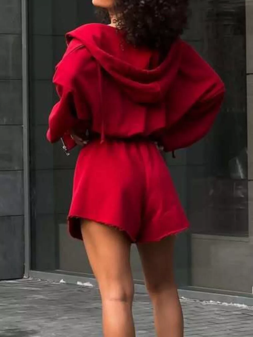 Zip Up Long Sleeve Outerwear and Shorts Set, image 21