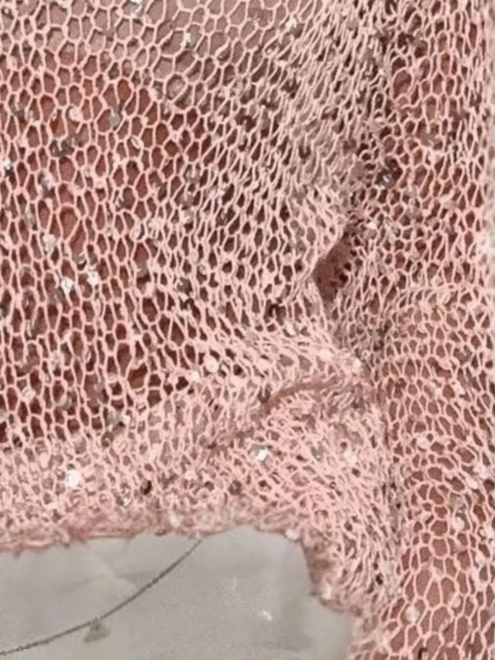 Sequin Long Sleeve Knit Cover Up, image 5