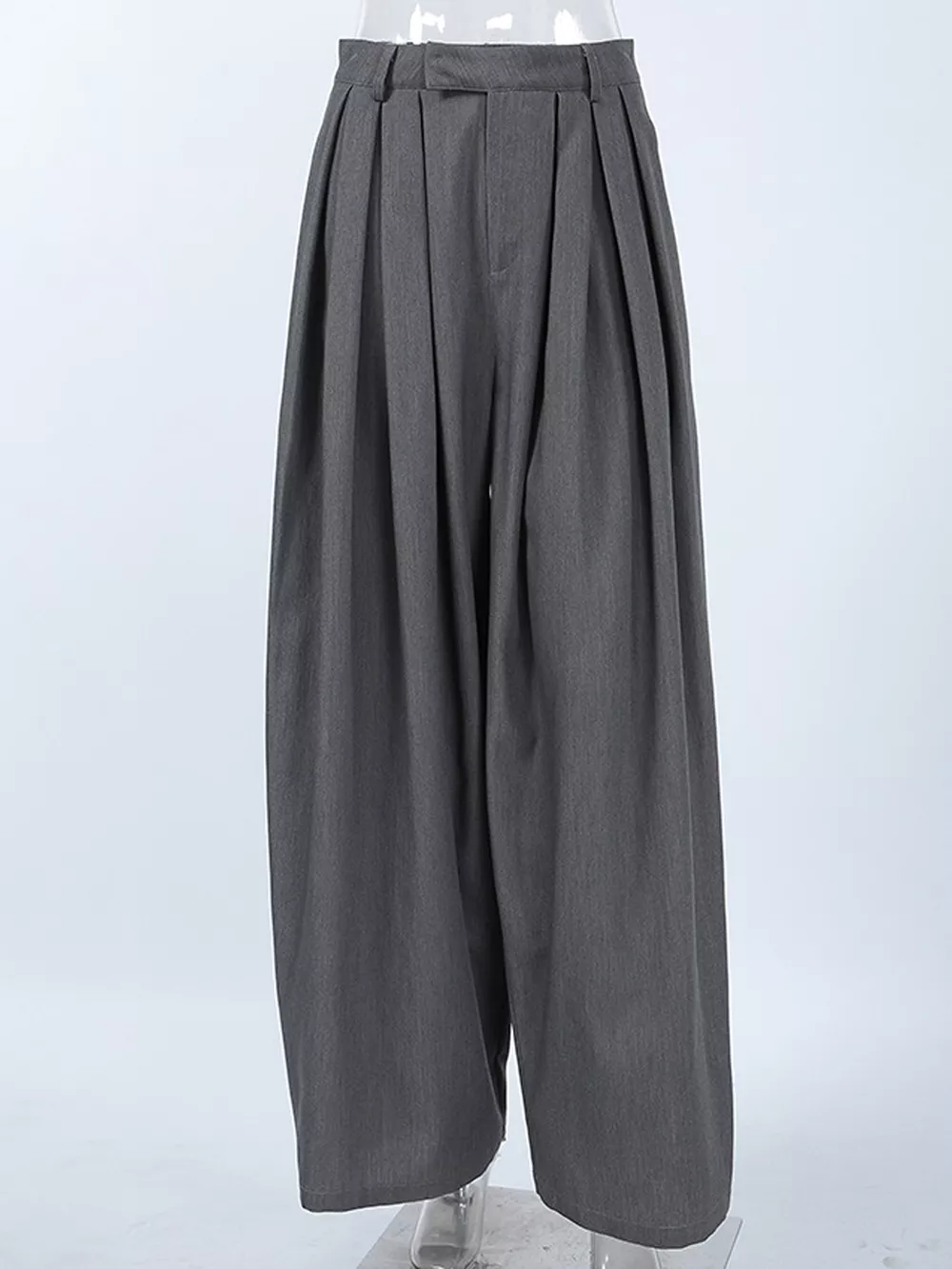 High-Waisted Wide-Leg Pleated Pants, image 8