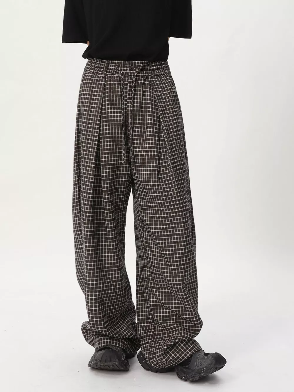 Men's Plaid Wide-Leg Pants, image 2