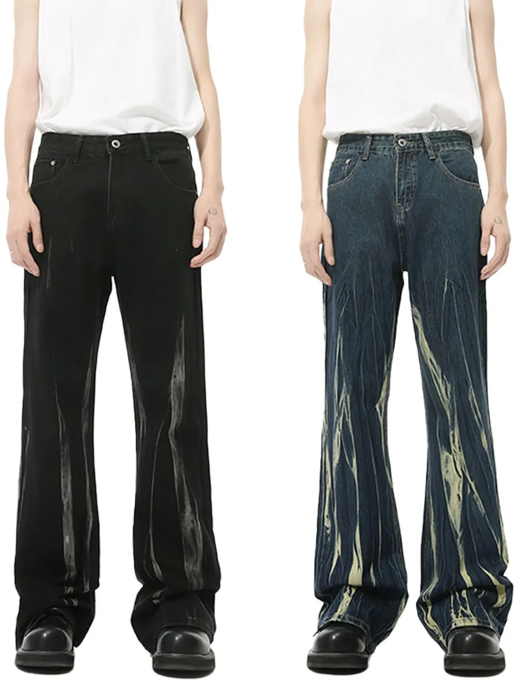 Tie-Dye Jeans with Pockets, image 2