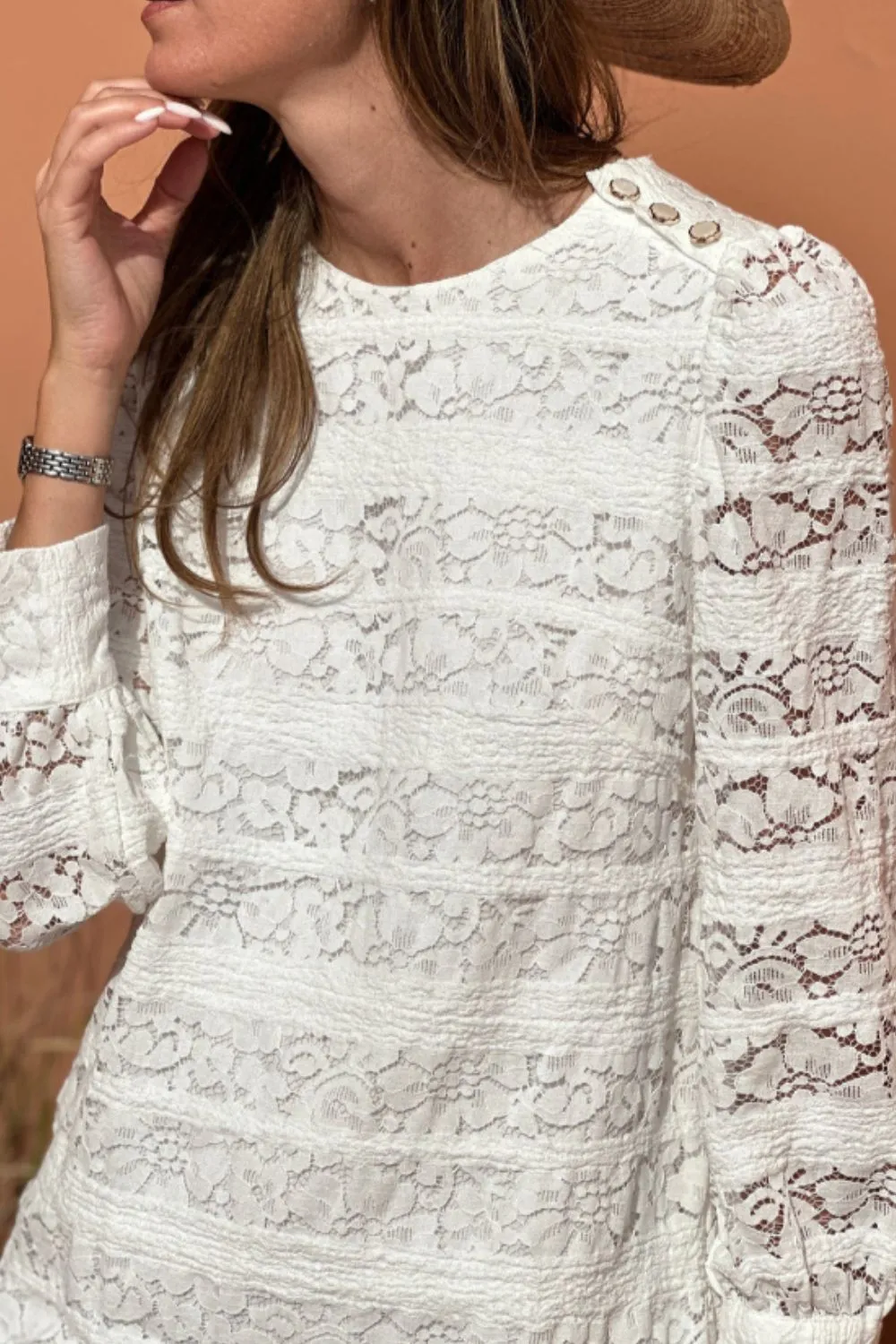 Lace Long Sleeve Mini Dress, image 9