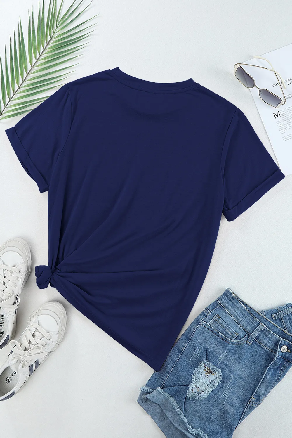Bow Graphic Round Neck Short Sleeve T-Shirt, image 5
