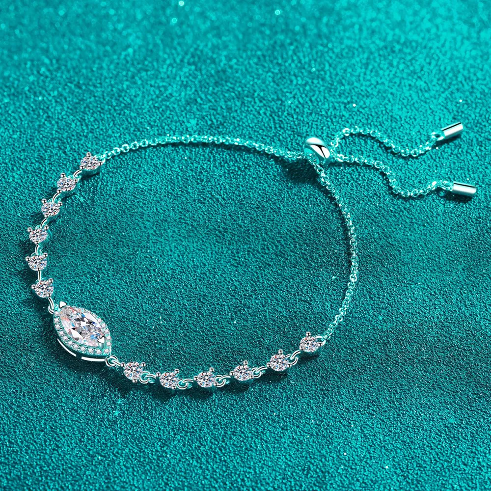 1 Carat Moissanite 925 Sterling Silver Bracelet, image 7